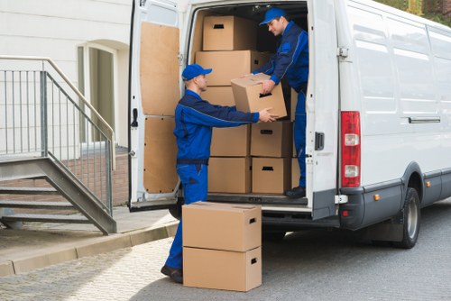 Bubble wrap and tape for safe packing in Poplar