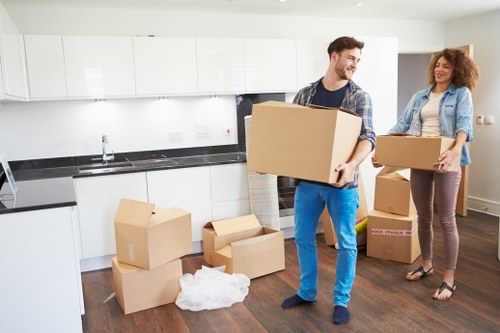 Local Poplar removals team handling belongings carefully