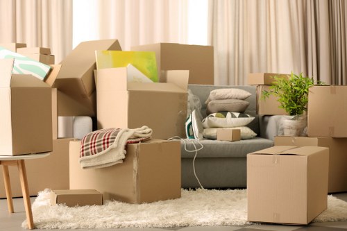 Organised packing materials for home moves in Poplar