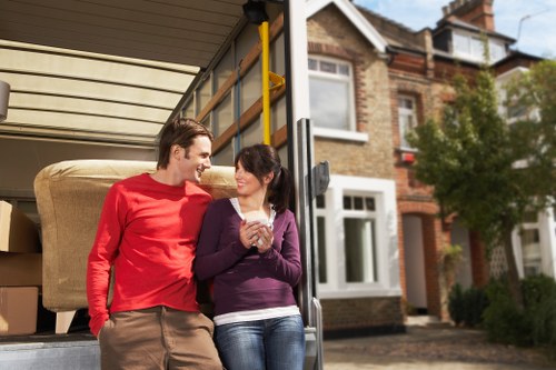 Local removal van handling furniture transport in Poplar