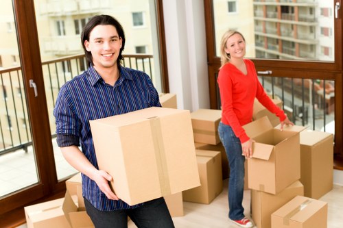 Removal van ready for a residential or office move in Poplar